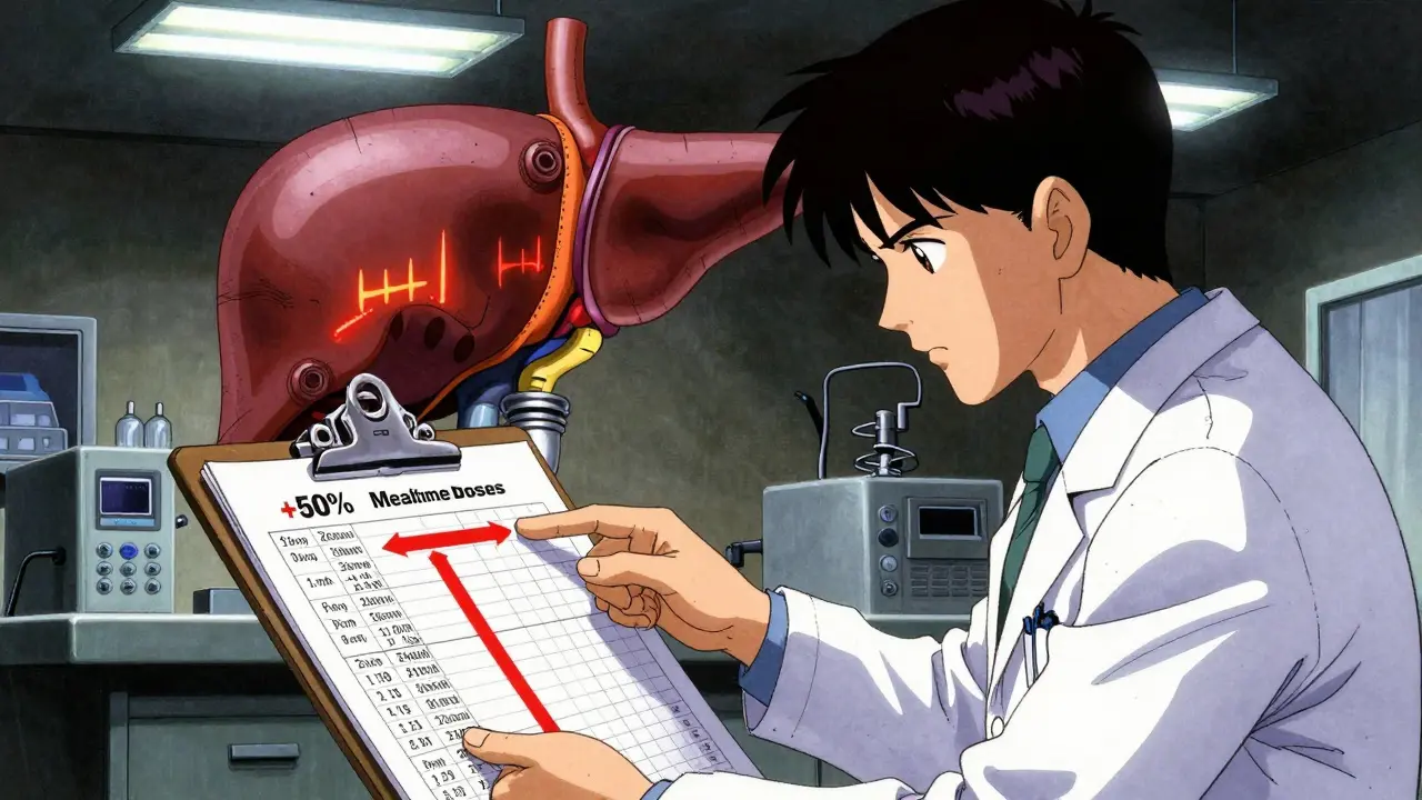 A doctor explains insulin adjustments for steroid use, with animated liver and pancreas visuals in a hospital setting.