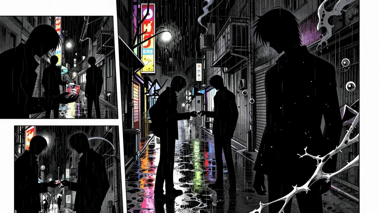 Dark alley scene symbolizing the dangerous illicit drug market surge