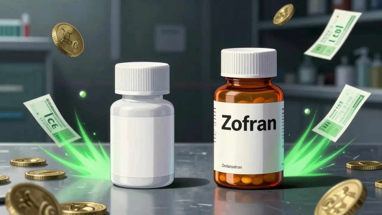 Generic vs brand medication pills with cost savings