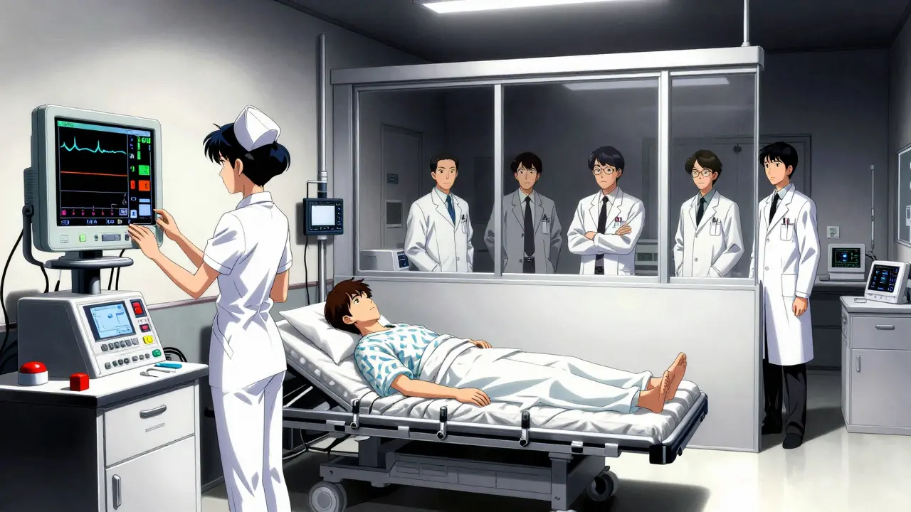 Medical team monitoring patient during desensitization protocol